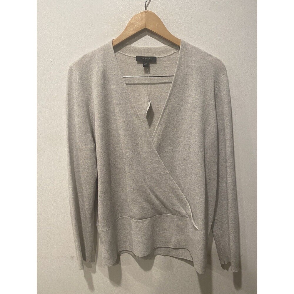NWT Ann Taylor Faux Wrap Long Sleeve Wool blend Sweater Sz XXL